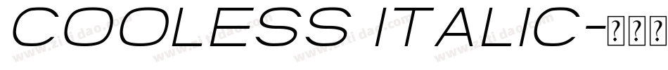 Cooless italic字体转换